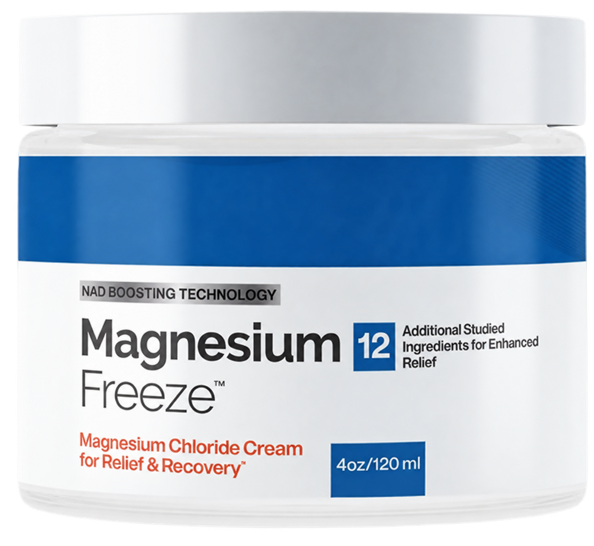 Pot de Magnésium Super Freeze, crème au chlorure de magnésium de 120 ml