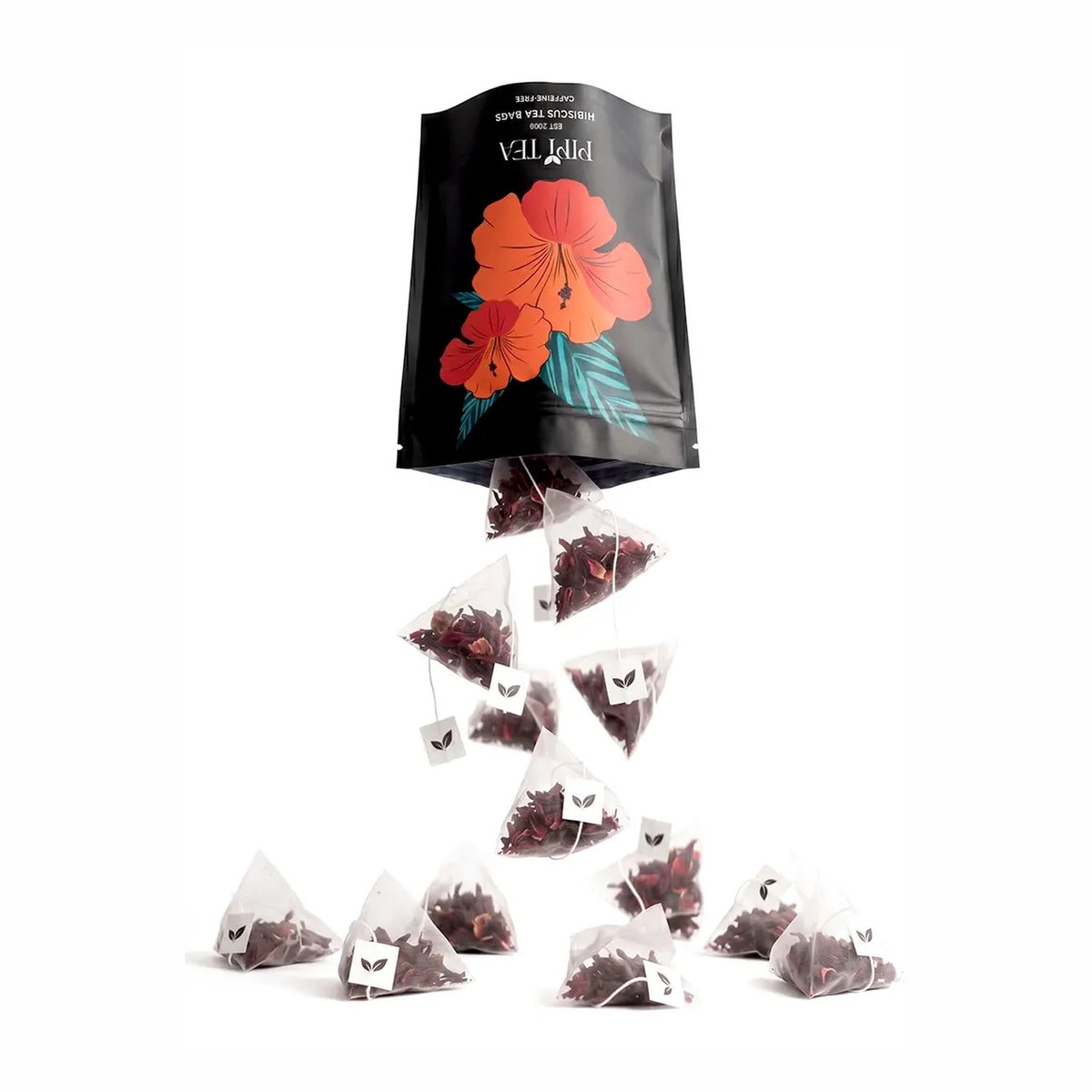 Paquet d'infusion d'hibiscus et ses sachets pyramide