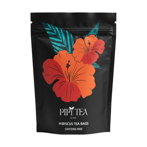 Paquet de sachets d'infusion d'hibiscus PiPi Tea, sans caféine