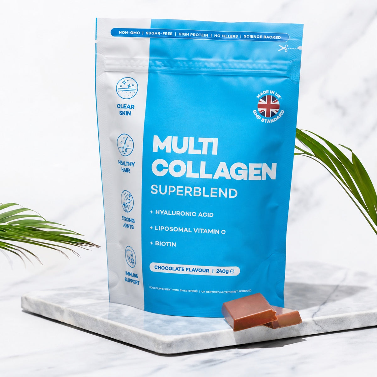 Sachet de Multi Collagen Superblend goût chocolat, 240 g